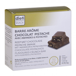 Barre amande pistache enrobage chocolat