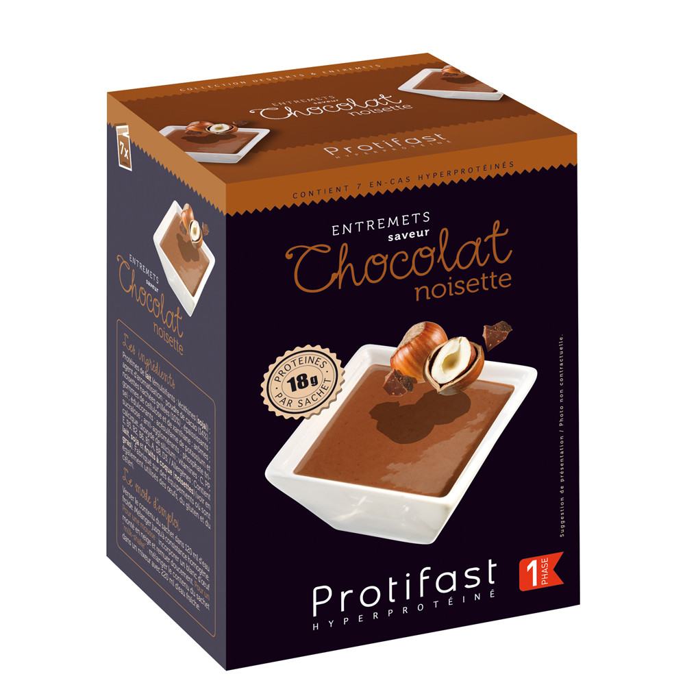 Crème hyperprotéinée Chocolat Noisette - Cétofine 21