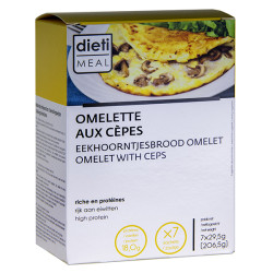Omelette aux cèpes hyperprotéinée