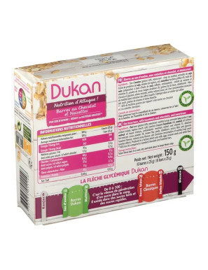 Dukan barre son d'avoine chocolat et noisettess
