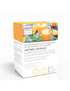 Dietimeal boisson orange hyperprotéinée avec collagène et lactosérum