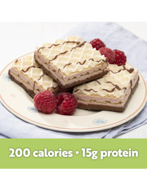 Dietisnack Gaufrette Chocolat Blanc Framboise Riche en Protéines
