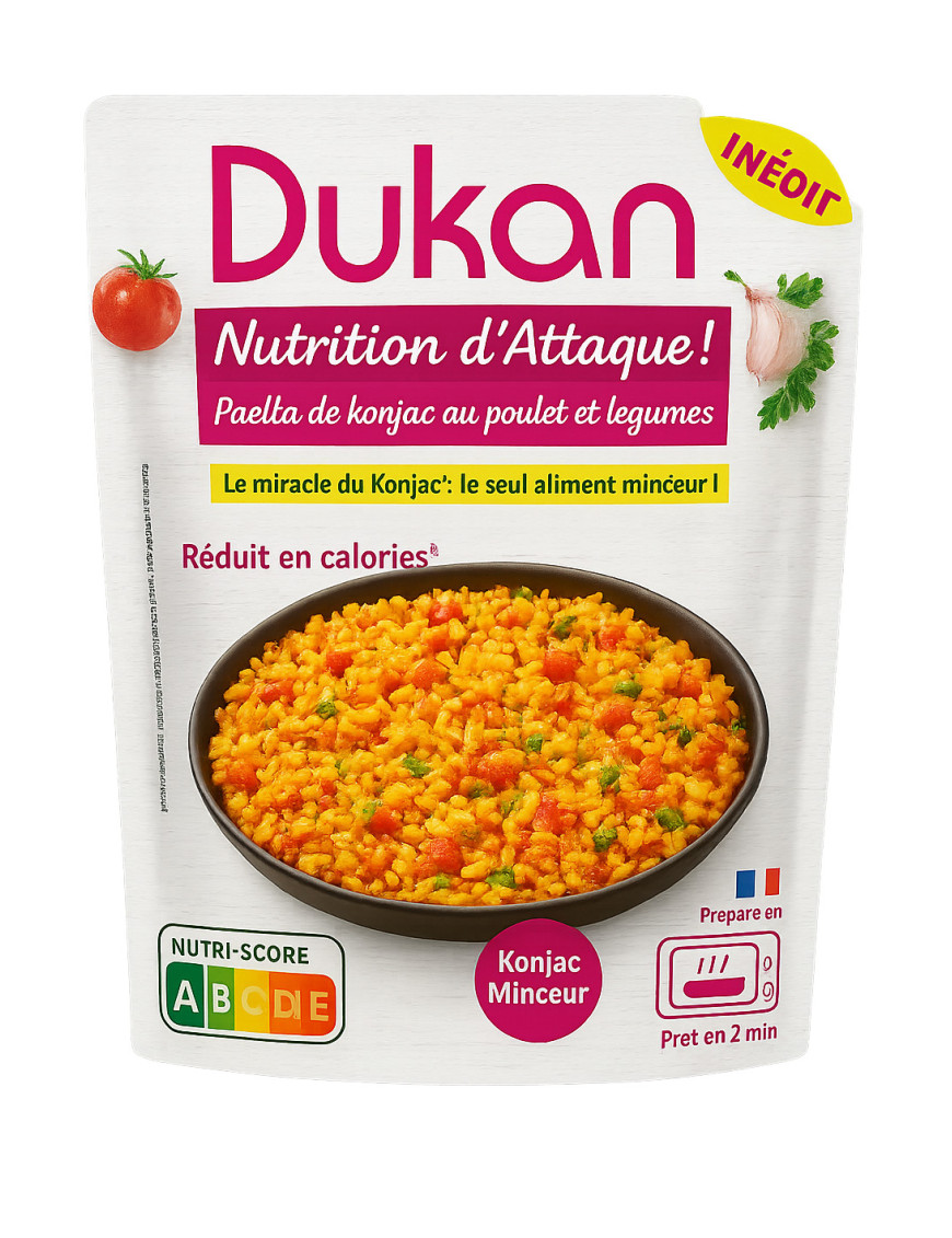 Dukan paella de konjac au poulet et légumes
