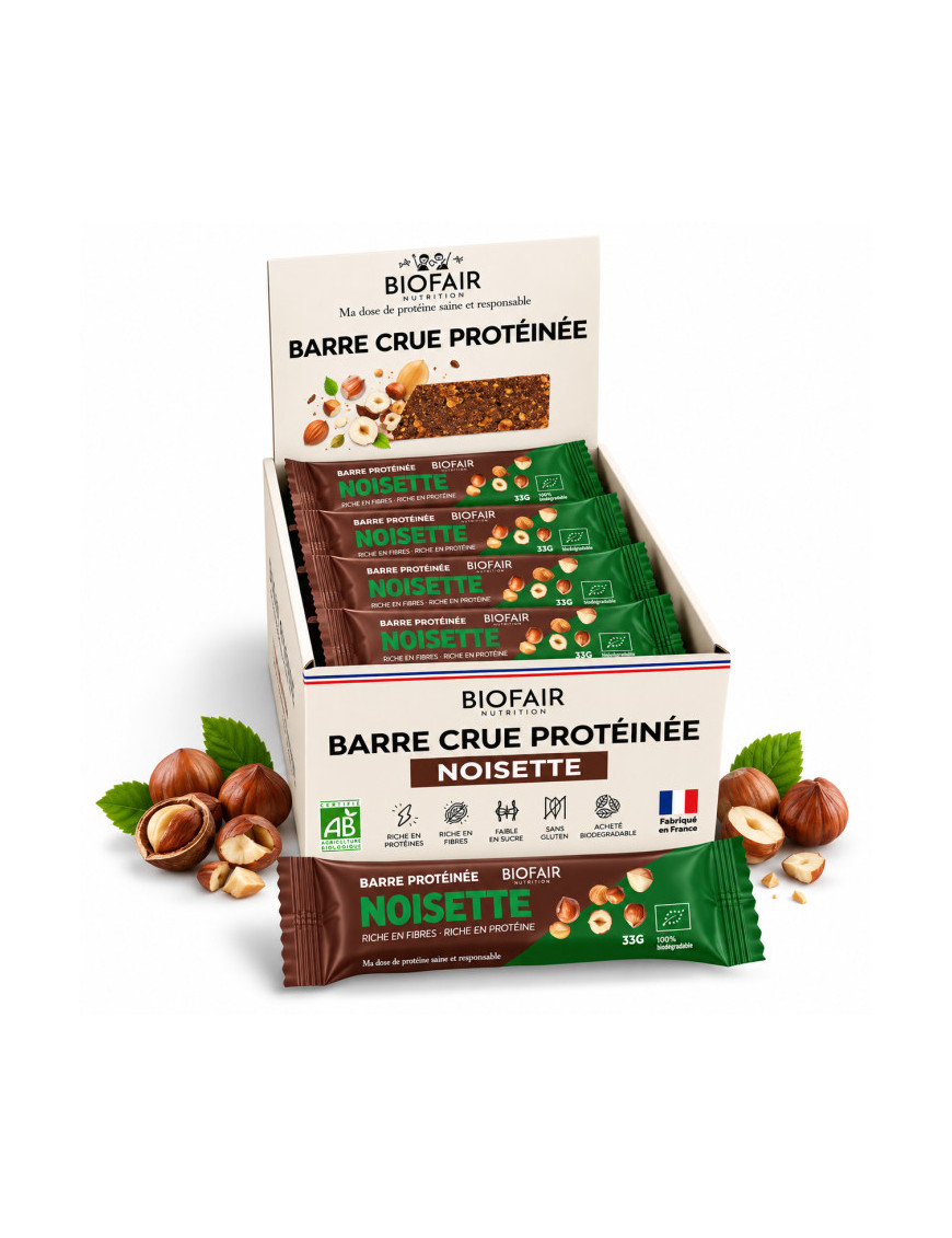Biofair Barre Protéinée Bio Purée de Noisettes