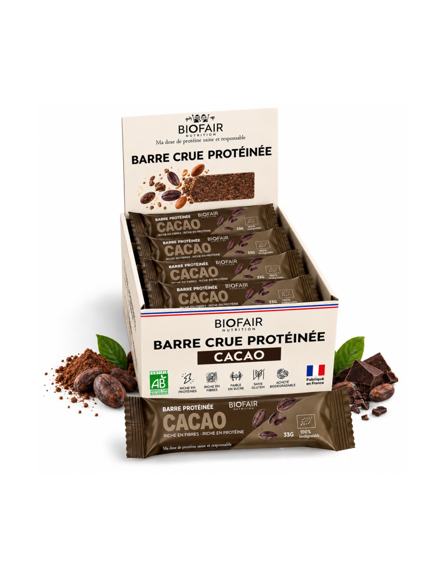 Biofair Barre Protéinée Bio au cacao